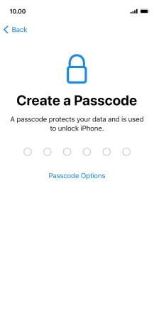 Press Passcode Options.