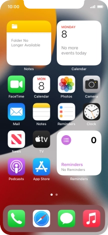 If you're using a Widget Stack: slide up or down on the stack to select the required widget.