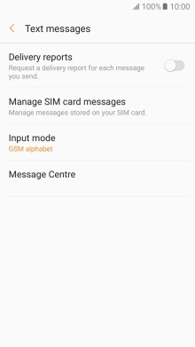 Press Message Centre.