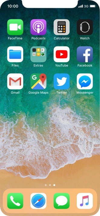 Press and hold the required app until the icons start to jiggle.