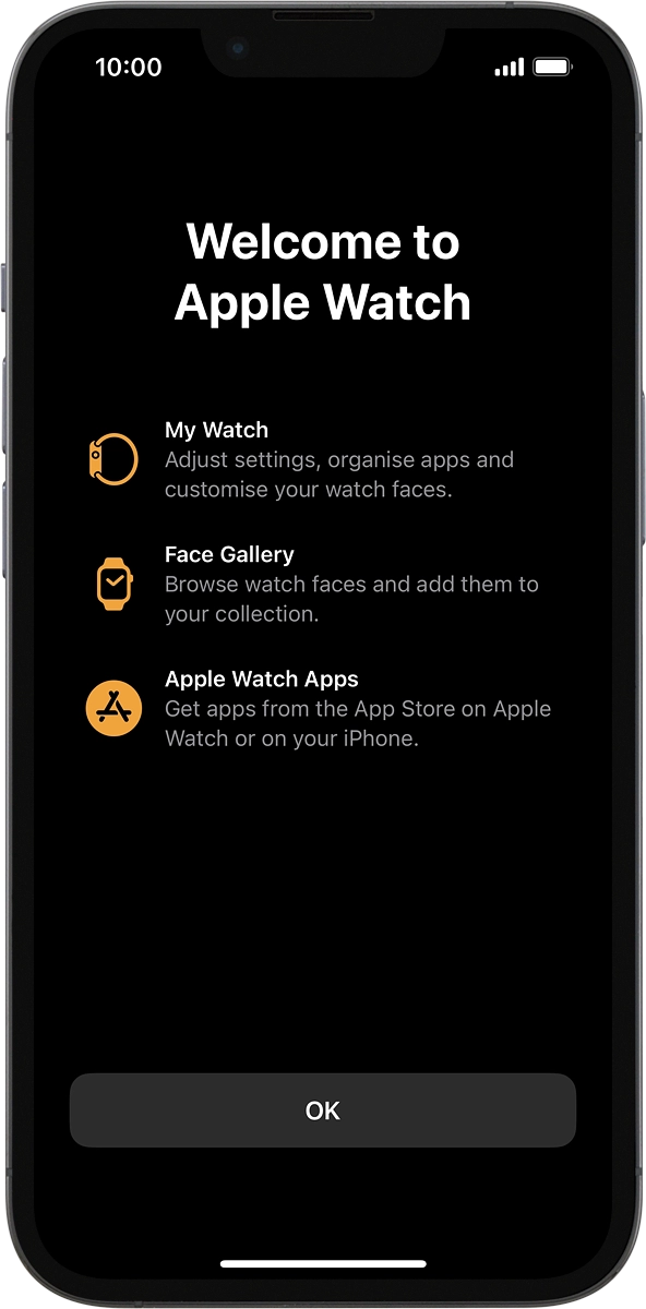 On your phone: Wait a moment while the activation of your Apple Watch is completed and press OK.