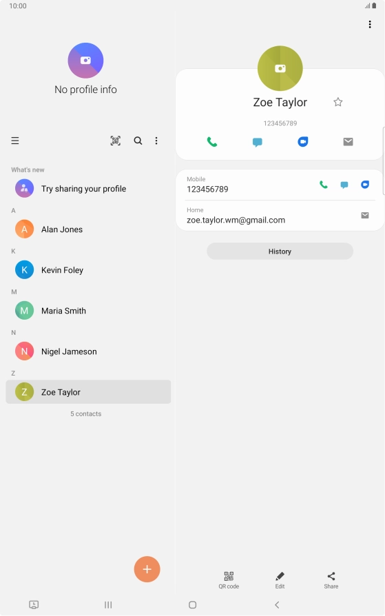 Press the call icon.
