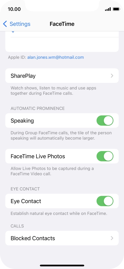 Press the indicator next to 