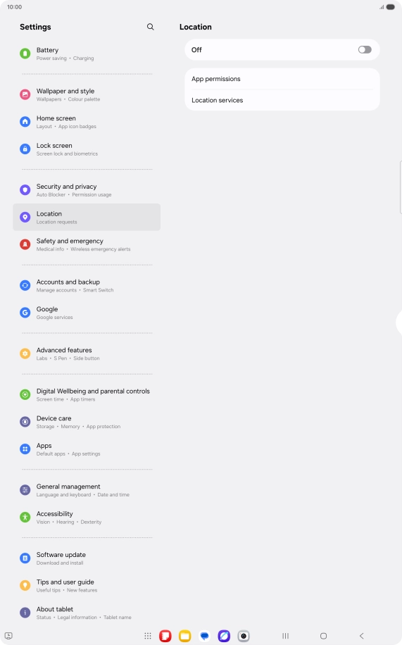 Press the indicator to turn the function on or off.