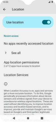 Press App location permissions.