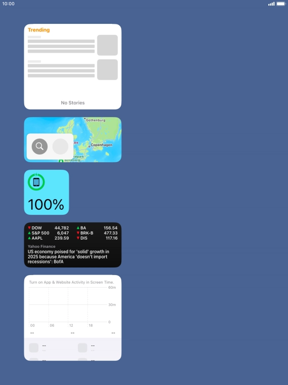 Press and hold the required Widget Stack.