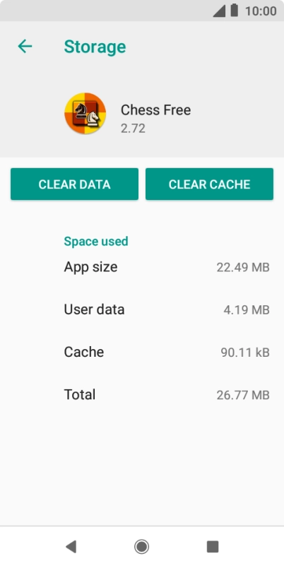 Press CLEAR CACHE.