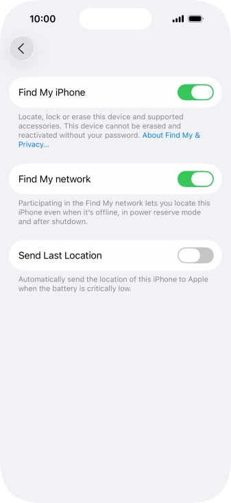 Press the indicator next to 