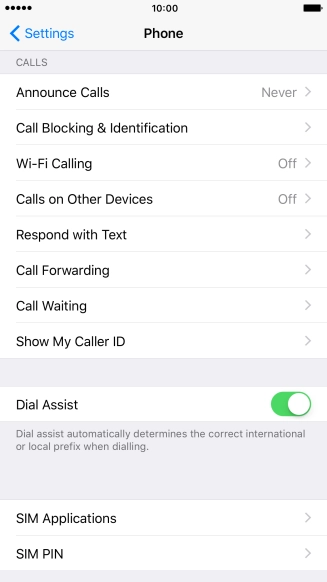 Press Announce Calls.