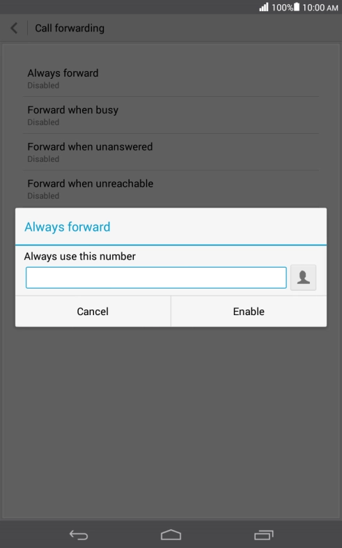 Key in +61414121121 and press Enable.