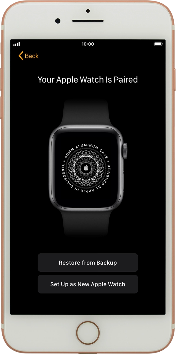 On your phone: Press Set Up as New Apple Watch.