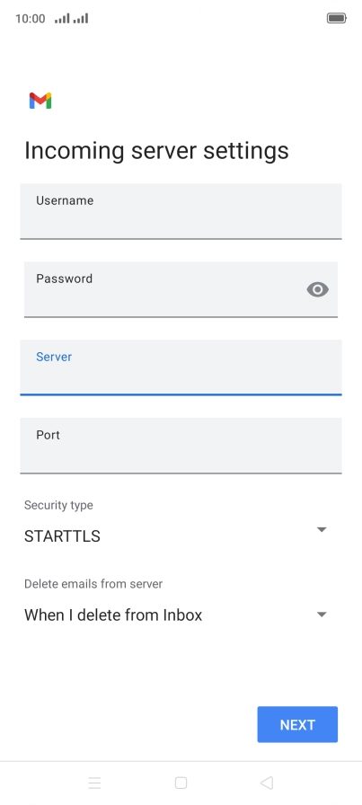 Press the field below 