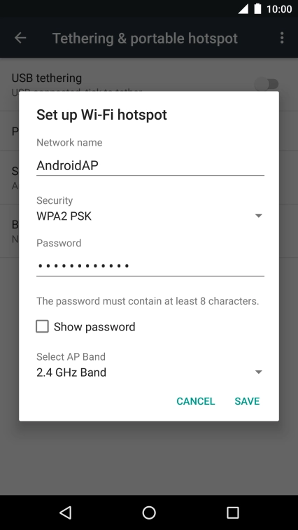 Press the field below 