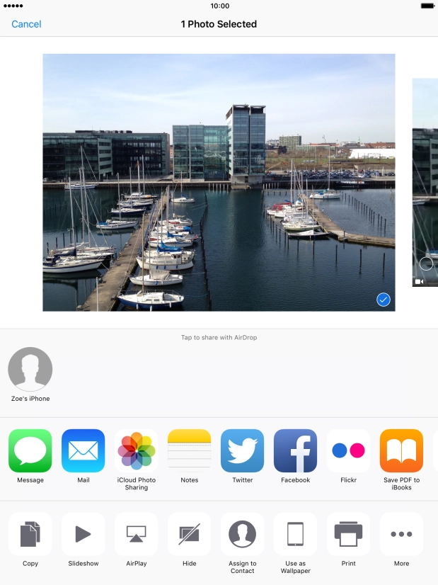 Make sure the other device is turned on and is ready to connect via AirDrop.  Press the required device.