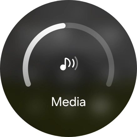 Slide the circle to select the required volume.