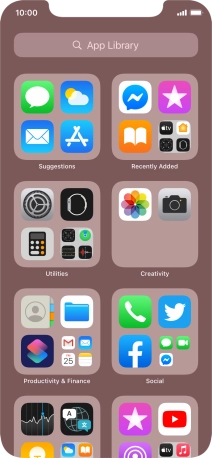 Press the required app.