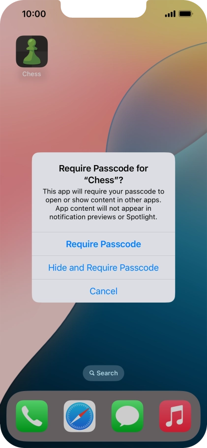 Press Require Passcode.
