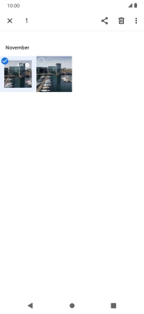 Press the menu icon.