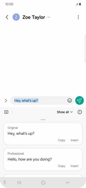 Press the drop down list.