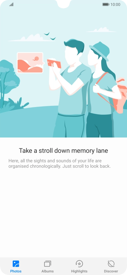 Press Albums and go to the required folder.