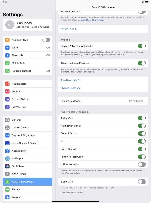 Press the indicator next to 