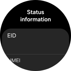 Your smartwatch's EID number is displayed below EID.