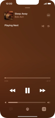 Press the shuffle icon to turn the function on or off.