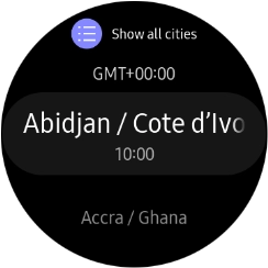 Press the required time zone.