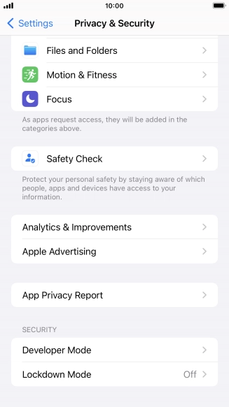 Press App Privacy Report.