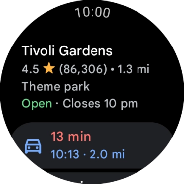 Press the required mode of transportation.