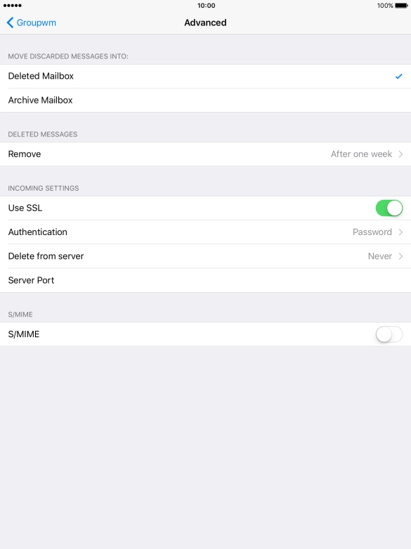 Press the indicator next to 