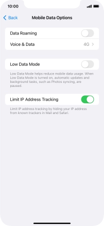 Press the indicator next to 