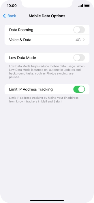 Press the indicator next to 