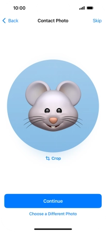 Follow the instructions on the screen to customise the selected picture and press Continue.