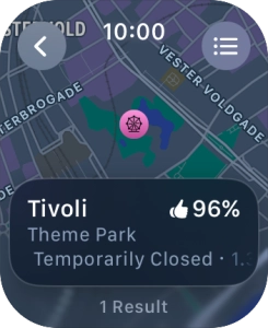 Press the required destination.