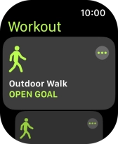 Press the required training activity to start it.