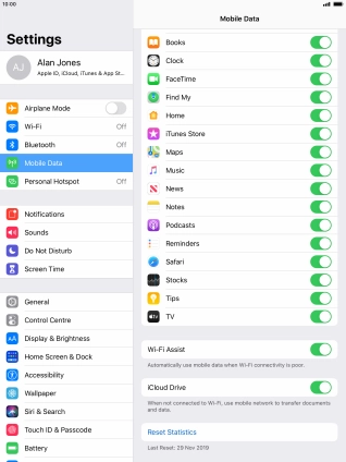 Press the indicator next to 