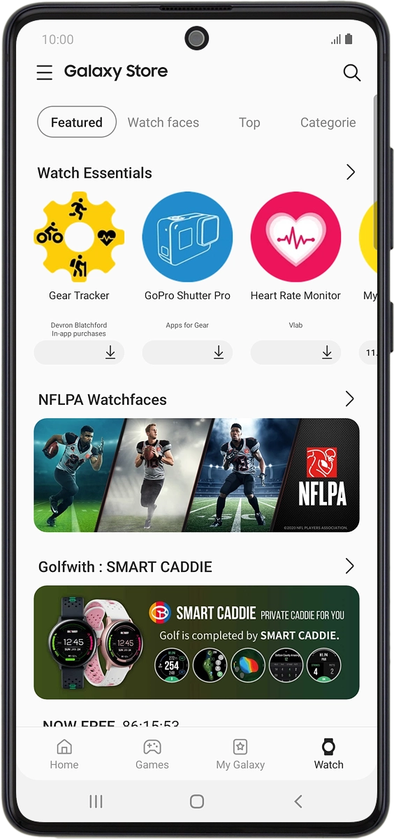 On your phone: Press the search field.