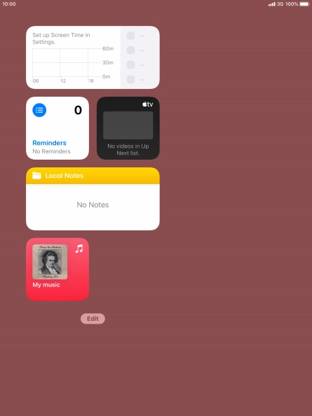 Press the required widget and drag it on top of another widget.