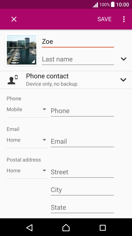 Press Last name and key in the last name.