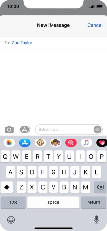 You can also send pictures, video clips, audio files and different effects in your iMessage. Follow the instructions on the screen to send your iMessage with the required content.