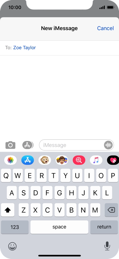 You can also send pictures, video clips, audio files and different effects in your iMessage. Follow the instructions on the screen to send your iMessage with the required content.
