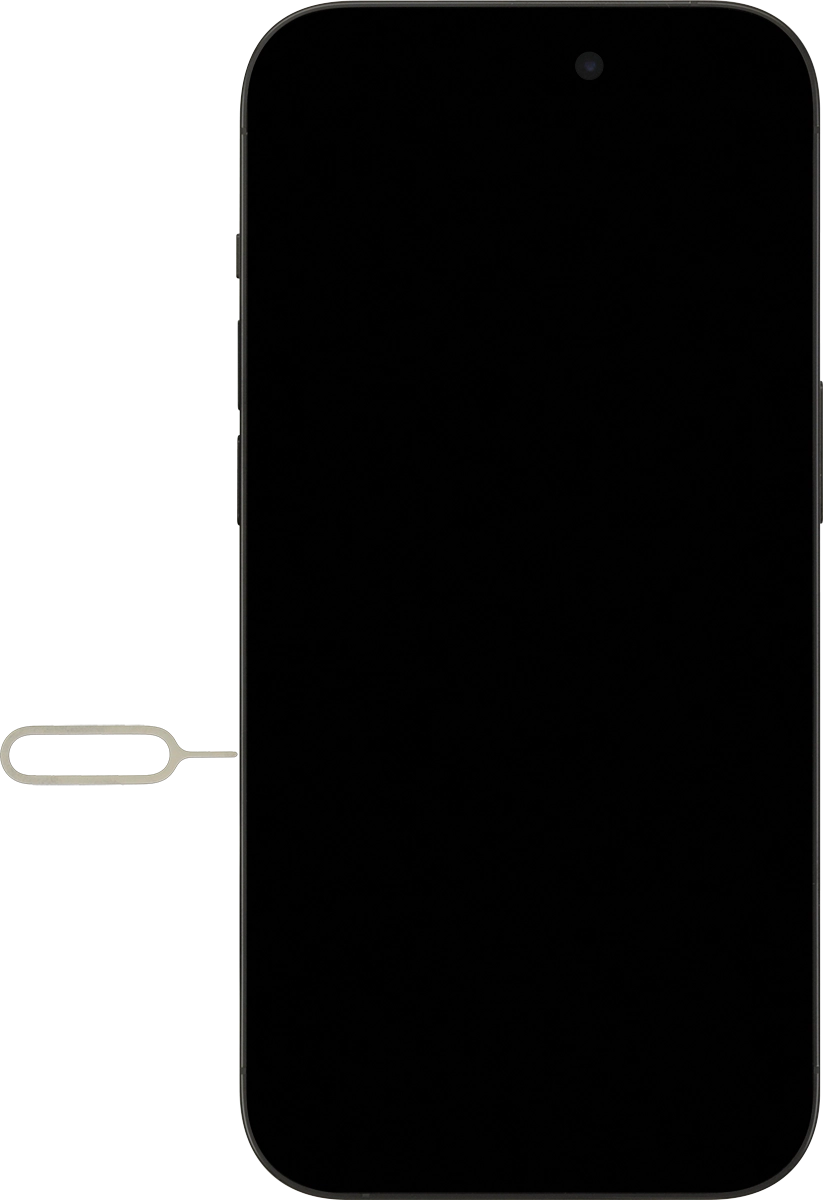 Find the opener for the SIM holder.