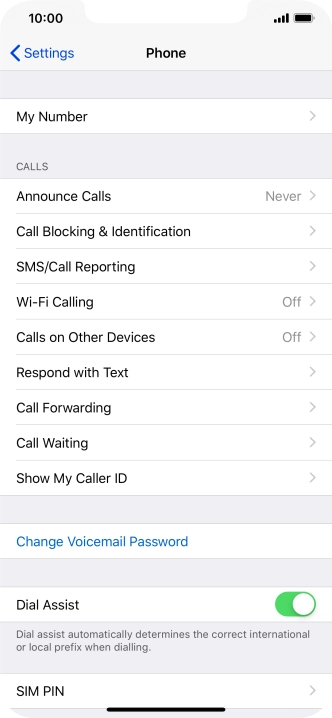 Press Announce Calls.
