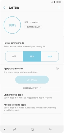 Press the Home key to return to the home screen.