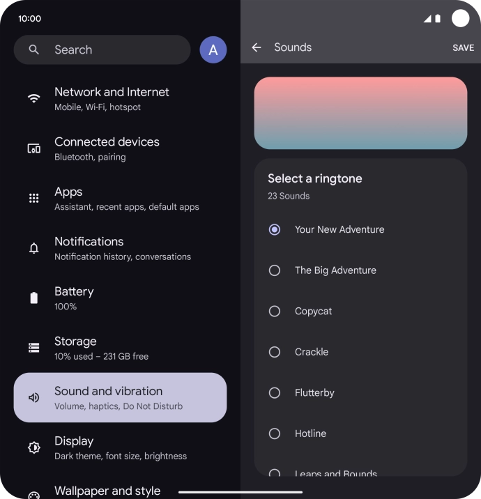 Press the required ring tones to hear them.