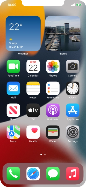 When the battery charging icon is displayed, the battery is charging.