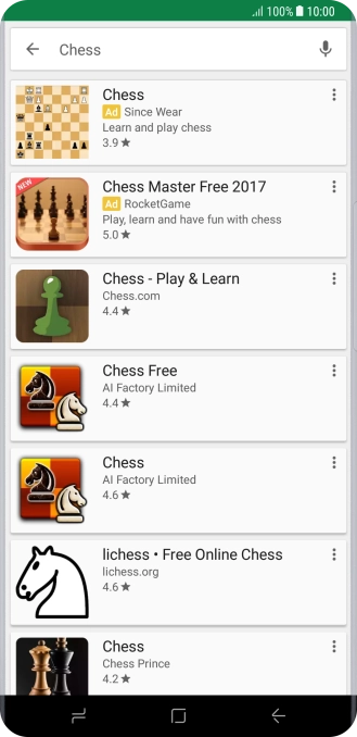 Press the required app.