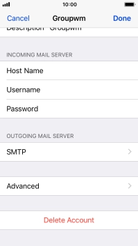 Press SMTP.