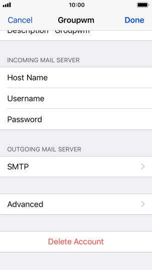 Press SMTP.